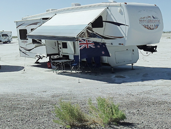 Aussie Camping Along Bonneville Access Road During Speed Week